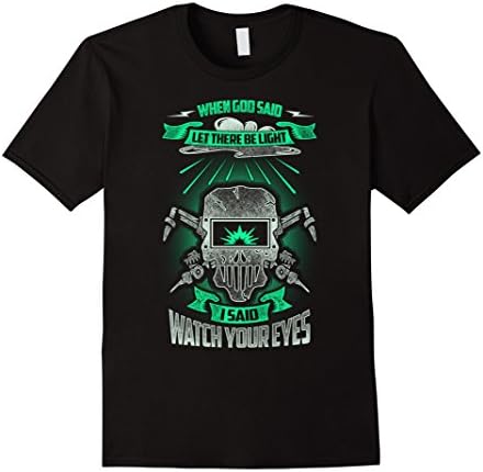 Men's When God said Let there be light, I said Watch your eyes XL Black