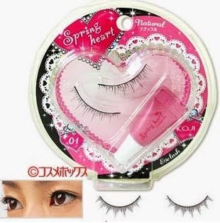 Unionmall Koji Spring Heart False Eyelashes + Eyelash Glue Sets Deity.