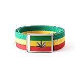Weed Canvas Belt 420 pot Weed Leaf Adjustable Selassie Jamaica Rasta Woven Girdle Rastafari Africa Bob Marley Ganjah Textile Girth