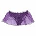 Crossdress Panties Feeshow Men's Jockstrap Lace Briefs Sissy Pouch Underwear Ruffle Skirted Purple X-Large