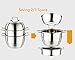 XL 13 INCHES Stainless Steel 3-Tier/Layer Steamer cooking pot, Rice cooker, Double Boilder, stack, steam soup pot and steamer. Visible cover, work with Gas, Electric,and Grill stove top (Jumbo 32cm)