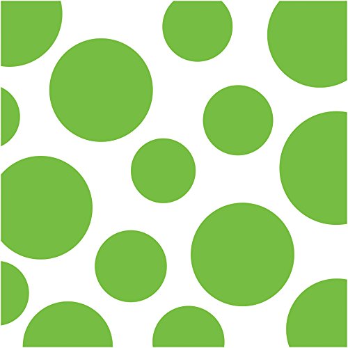 Creative Converting 16 Count Chevron and Polka Dots Lunch Napkins, Fresh Lime