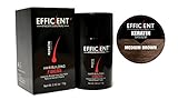 EFFICIENT Keratin Hair Building Fibers, Hair Loss Concealer Net Wt. 12gm / 0.42 oz (Medium Brown)