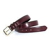 0211 - Marco LTD Mens Feather Edge Leather Dress Belt Cordovan