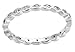 CloseoutWarehouse Cubic Zirconia Stackable Endless Eternity Ring Sterling Silver (Color Options, Sizes 3-15) (Clear CZ Sterling Silver, 6)