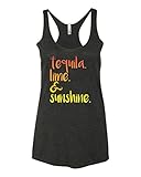 Panoware Women's Funny Graphic Tank Top | Tequila Lime and Sunshine