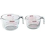 Pyrex Prepware Measuring Cup, Clear with Red Measurements, Duo Set, 1-each 1-Quart and 2-Quart