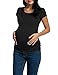 HOTOUCH Maternity & Nursing T-Shirt Top with Easy Breastfeeding Openings Top Black S