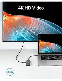 Anker Hub USB C, adaptador 5 en 1 USB C, con 4K USB C a HDMI, lector de tarjetas SD   TF, 2 puertos USB 3.0, para MacBook Pro 2016 2017 2018, Chromebook, XPS y más