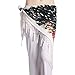 ZLTdream Women's Belly Dance Trangular Hip Scarf Grade Velvet White
