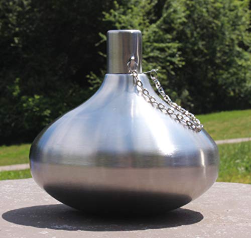 Table Torch for Backyard or Patio, Steel with Fiberglass Wick, Set of 4