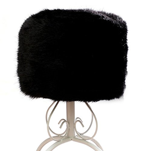 YAOSEN Women Winter Faux Fur Hat Russian Cossack Style Headband Ear Warmer, Black