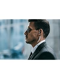 Decibullz   Adaptadores de radio de seguridad, moldeado personalizado thermo fit auriculares diseñado para tubo acústico transparente radios