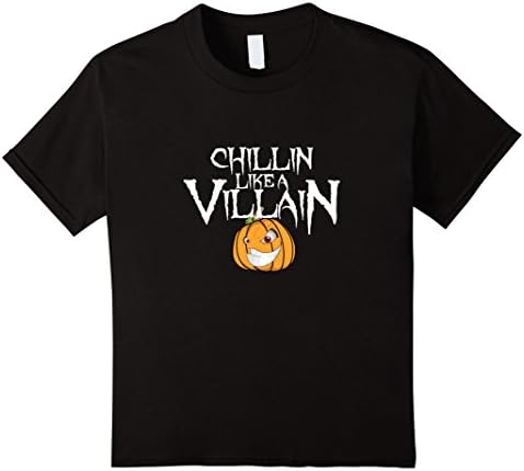 Kids Chillin Like A Villain T-Shirt Halloween Edition 6 Black
