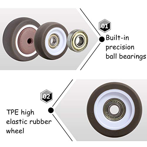 1.5" Crib Swivel Caster Wheels with UBracket,Furniture Caster Wheels,Moving Swivel Wheel,Heavy