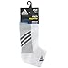 adidas Men's Superlite Stripe Low Cut Socks (3-Pair), White/Light Onix/Medium Lead, Large