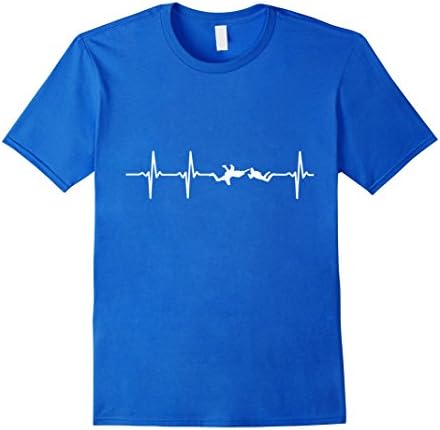 Men's Skydiving In My Heartbeat T-Shirt XL Royal Blue