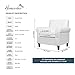 Homevibes Accent Chair PU Leather Reading Chair Upholstered Arm Chair Mid Century Modern Chair Comfy Single Sofa Comfortable Soft Leisure Sytlish Club Chair for Bedroom Living Room Home Office, White