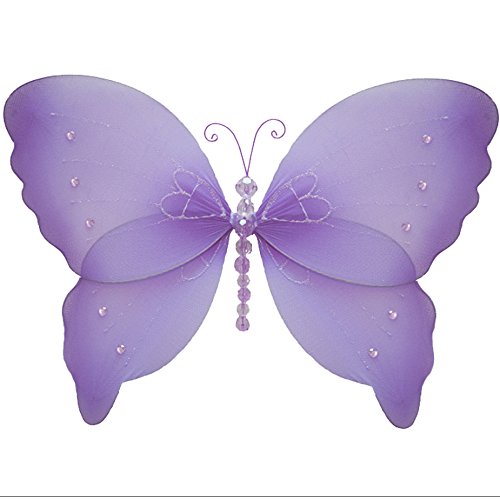 Hanging Butterfly 18 X Large Green Crystal Nylon Butterflies Mesh