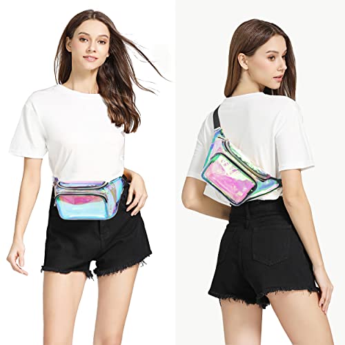 Bum Bag Clear Neon Fanny Pack Shiny Neon Fanny Bag For Women Rave