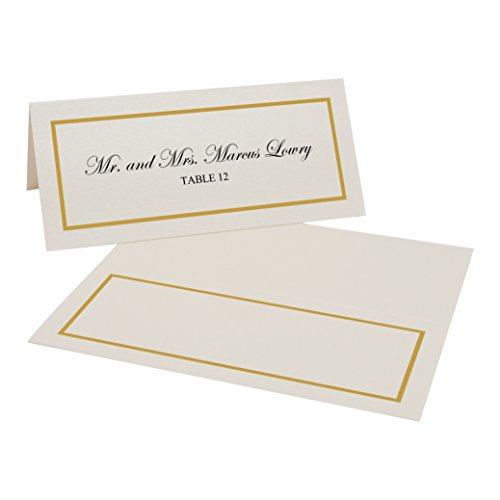 Documents and Designs Single Line Border Easy Print Place Cards (Select Color/Quantity), Champagne, Gold, Set of 150 (25 Sheets) - Thumbnail 7