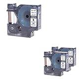 NineLeaf 3 PK Labeling Tape Black Print on White Tape (45013) D1 Label Cassette, Split Back Easy Peel AdhesiveCompatible for DYMO D1 45013 S0720530 P-Touch 1/2