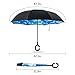 Umbrella, AIGUMI C-Shaped handle Golf Umbrella Car Reverse Umbrella Waterproof Reverse Folding Double Layer Inverted Self Standing Umbrella(Sky-Blue)