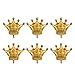 6PCS Crown Balloons Foil Helium Mylar Balloons for Birthday Wedding Halloween Christmas Party Decoration - Golden