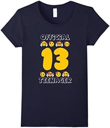 Women's Emoji 13th birthday gifts for teenagers age 13 girls Tee Small Navy