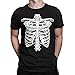 SpiritForged Apparel Skeleton Ribcage Men's T-Shirt, Black Large