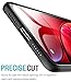 TOZO for iPhone XR Case Hybrid PC+TPU Soft Grip Matte Finish Frame Clear Back Panel Cover 6.1 Inch Black