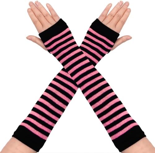 SYAYA Arm Warmers, Womens Winter Fingerless Long Glove Wool Knit