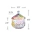 FLYING BALLOON Elegant Embossed Colorful Crystal Glass Candy Box with Lid Food Jewelry Box Storage Jar Best Gift for Family Friends