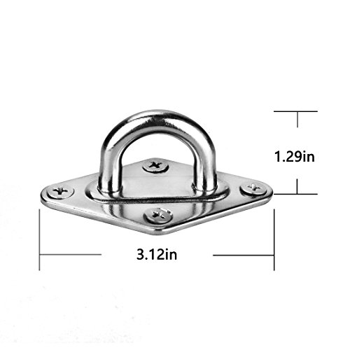 Hammock Chair Hanging Kit, Load Capacity 600 lb, Stainless Steel