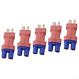 iParaAiluRy 5Pcs EC3 Female Connector Adapter - Deans Style EC3 Female to T Male Plug Plug for Lipo Battery