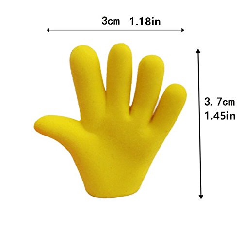 Ipienlee Funny Hand Signal Pencil Cap Erasers for Artist or Students Gift Four Color Pack of 20 (005) - Thumbnail 2