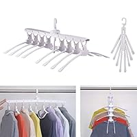 Moyeno 8 in 1 Hangers Space Saving Hangers Hanger Hanger Clothes Hangers Space Saving Pants Hangers Adjustable Hangers Space Saving Foldable Hangers Skirt Hangers Space-Saving Hangers