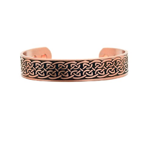 Accents Kingdom Magnetic Copper Therapy Bangle Cuff Golf Bracelet, Celtic Knot C7