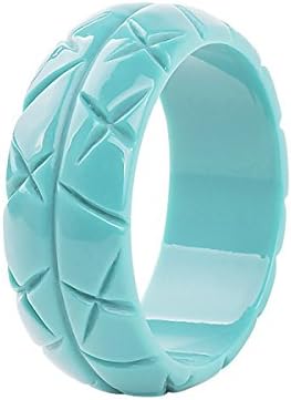 GuanLong Fashion Resin Engrave Carved Bangle Bracelets For Women Gift Jewelry