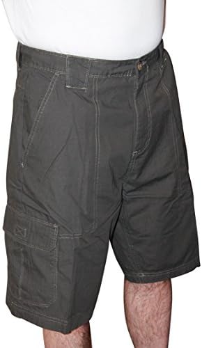 Men's Ripstop Cargo Shorts 100% cotton (42", dark olive)