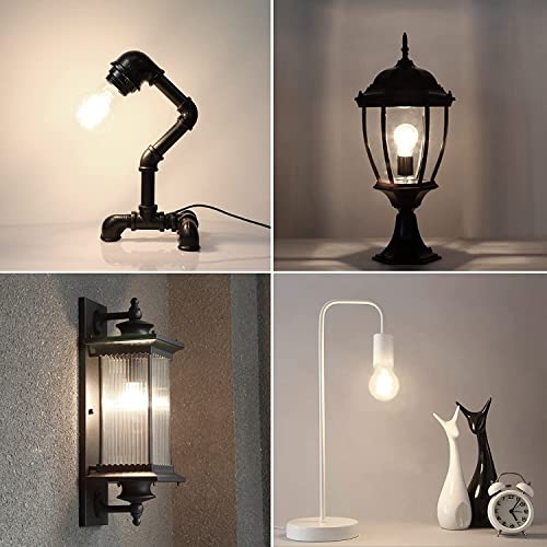 Bombilla de luz LED Edison vintage, JSXing bombillas de vidrio de filamento LED antiguas, no regulable, 4 W (equivalente a 40 W), 350 lm, para decoración del hogar, paquete de 6 (Luz neutra-4000K)