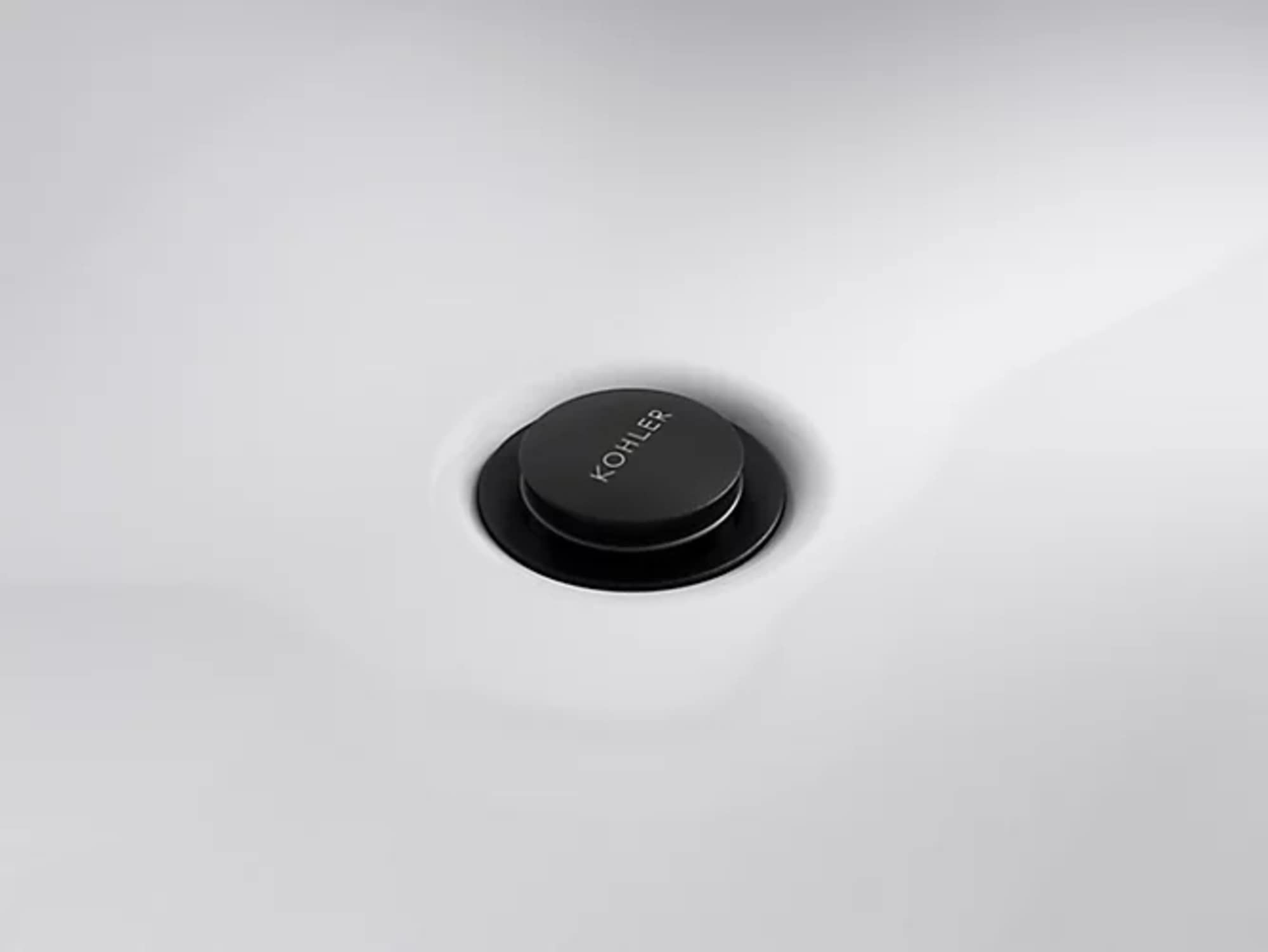 KOHLER ClearFlo Square Design Tile-In Shower Drain, Matte Black K-9136