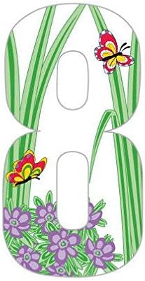 Pack of 3 Wheelie Bin House Numbers - Butterfly Number 8