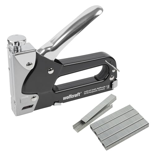 wolfcraft Tacocraft 7 Handtacker Set - Profi Metalltacker inkl. Klammern