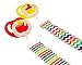 Clip on Pacifier Holder for Girls by Three Blessings Baby | Pacifier Clip 4 Pack in 3 Different Sets | 2-Sided Chic Design | Non-Toxic, Lead Free, BPA Free| Perfect Baby Shower Gift Set (Rainbow)