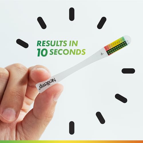 NexTemp® Go Oral Disposable Thermometers, Accurate Fast Read Temperature Thermometer in 10 Seconds, Hygienic, Use Anytime Anywhere for Adults, Kids, Travel, Home or First Aid Kit, Fahrenheit,12-Pack