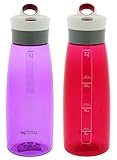 Contigo Autoseal Grace Water Bottle, 32-Ounce, Radiant Orchid & Sangria (2 Pack)