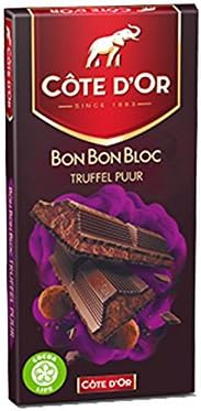 Cote d'Or Truffle Noir Belgian Dark Chocolate Truffle Bar, 6.7 oz [PACK OF 3]