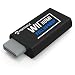 PORTHOLIC Wii to HDMI Converter 1080P for Full HD Device, Wii HDMI Adapter with 3,5mm Audio Jack&HDMI Output Compatible with Nintendo Wii, Wii U, HDTV, Monitor-Supports All Wii Display Modes 720P, NTS