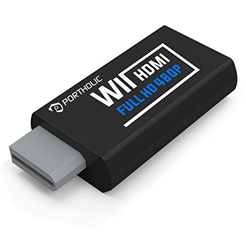 PORTHOLIC Wii to HDMI Converter 1080P for Full HD Device, Wii HDMI Adapter with 3,5mm Audio Jack&HDMI Output Compatible with Nintendo Wii, Wii U, HDTV, Monitor-Supports All Wii Display Modes 720P, NTS - Thumbnail 6
